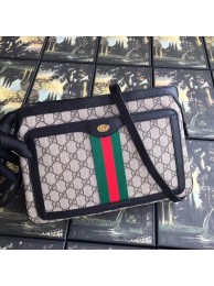 Replica Gucci GG Supreme medium shoulder bag 523354 black HY24881sA83