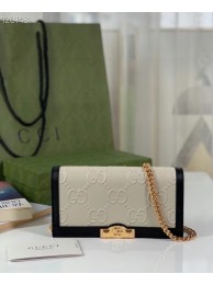 Replica Gucci GG wallet with chain 676155 white HY20889ls37