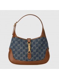 Replica Gucci Jackie 1961 small shoulder bag 636706 Dark blue HY7446ec82