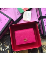 Replica Gucci Leather card case 456126 rose HY21541KG80