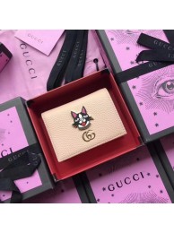 Replica Gucci Leather Card case with Bosco 499325 Apricot HY8493Hd81