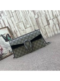 Replica Gucci Medium Dionysus GG Canvas Shoulder Bag 499623 black HY23313zR45