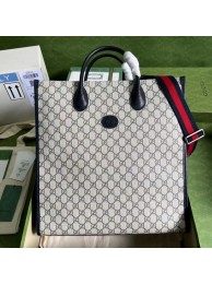 Replica Gucci Medium tote with Interlocking G 674155 blue HY21830iu55