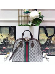 Replica Gucci Ophidia GG medium top handle bag 524533 brown HY23495aG44