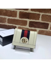 Replica Gucci Ophidia leather wallet 523155 white HY960VA65