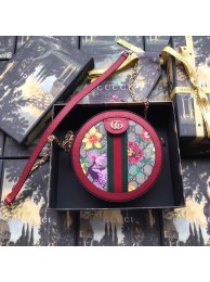 Replica Gucci Ophidia series GG flower round Mini Shoulder Bag 550618 red HY6878EO56