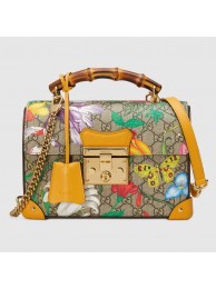 Replica Gucci Padlock GG small bamboo shoulder Backpack 603221 yellow HY11227XB19