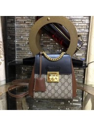 Replica Gucci Padlock GG Supreme Backpack 498194 Black HY21906KG80