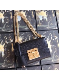 Replica Gucci Padlock small GG shoulder bag 409487 black HY8482BB13