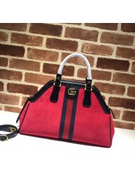 Replica Gucci RE medium top handle bag Style 516459 red suede HY5823Vi77