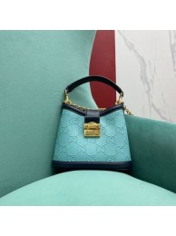 Replica Gucci Small GG shoulder bag 675788 Light blue HY16355iu55