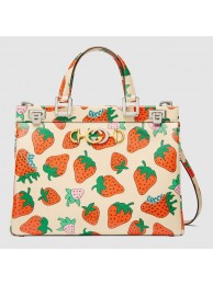Replica Gucci Zumi Strawberry print medium top handle bag 564714 HY5116KG80