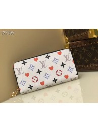 Replica High Quality Louis Vuitton GAME ON ZIPPY WALLET M57491 white HY16481Jh90
