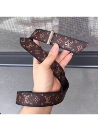 Replica Louis Vuitton 30mm Brown Belt M9306 Silver HY3967it96