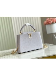Replica Louis Vuitton CAPUCINES BB M57227 Pearl White HY7594UD97