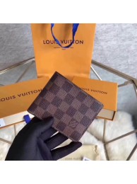 Replica Louis Vuitton Damier Ebene Canvas MULTIPLE WALLET N60895 HY18565Fi42