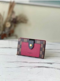 Replica Louis Vuitton JULIETTE WALLET N60381 Bordeaux Red & Black HY22129ED66