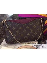 Replica Louis Vuitton M41638 Purple Monogram Canvas PALLAS Clutch HY18676sA83