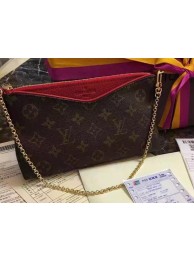 Replica Louis Vuitton M41638 Red Monogram Canvas PALLAS Clutch HY21540CQ60