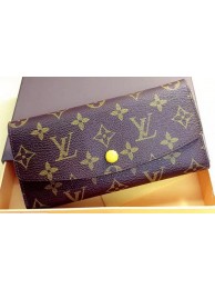 Replica Louis Vuitton Monogram Canvas Emilie Wallet Rouge M60136 Yellow HY7435aG44