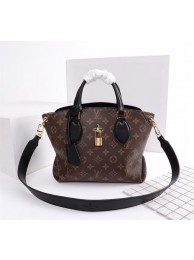 Replica Louis Vuitton Monogram Canvas FLOWER ZIPPED TOTE BB M44350 black HY18872nB47