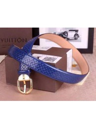 Replica Louis Vuitton Monogram Vernis Belt LV4768 Blue HY21611Sf59