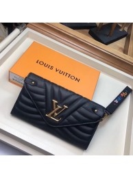 Replica LOUIS VUITTON NEW WAVE LONG WALLET M63298 black HY18256KG80