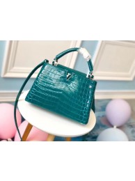 Replica Louis vuitton original crocodile CAPUCINES PM N93163 green HY1182BB13
