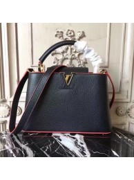 Replica Louis Vuitton Original Leather CAPUCINES BB M54419 Black HY26865rH96