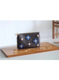 Replica Louis Vuitton Original POCHETTE DOUBLE ZIP M63905 blue HY485DY71