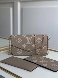 Replica Louis Vuitton Original POCHETTE FELICIE Chain Bag M69977 grey HY4865DY71