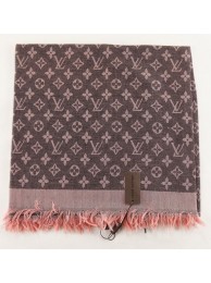 Replica Louis Vuitton Scarves Cotton LV6723G Black&Pink HY377YP94