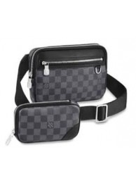 Replica Louis Vuitton Scott Messenger Damier Graphite Canvas Bag M63259 Black HY7766Kg43