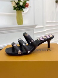 Replica Louis Vuitton Slipper LV23015 Black HY6756Ac56