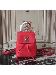 Replica Louis Vuitton Soft Calfskin LOCKME BACKPACK MINI M54573 Red HY5053EO56