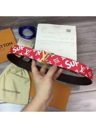 Replica Louis Vuitton SPREME 40mm Red Belt M5899 Gold HY3580iu55