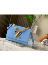 Replica Louis Vuitton TWIST MM M59627 light blue HY22706Sf59