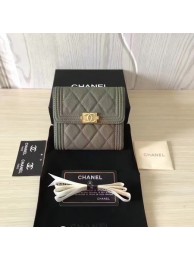 Replica Top Boy Chanel Matelasse Bi-Fold Wallet Cannage Pattern CHA5261 Green HY10922Cq58