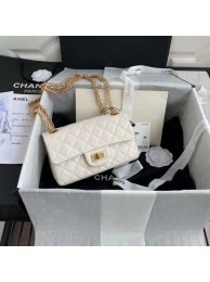 Replica Top Chanel 2.55 Calfskin Flap Bag A37586 white HY17099Vx24