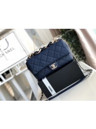 Replica Top Chanel Lambskin Flap Bag &gold-Tone Metal AS1353 blue HY5447Cq58