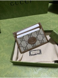Replica Top Gucci Card case with Interlocking G 673002 brown HY10060ll80