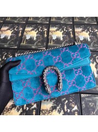 Replica Top Gucci Dionysus GG velvet small shoulder bag 499623 blue HY7272Cq58