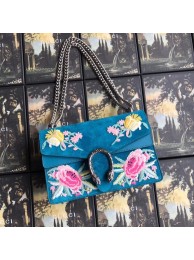 Replica Top Gucci Dionysus small crystal shoulder bag 400249 blue HY1769Vx24