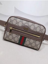 Replica Top Gucci GG original canvas ophidia supreme small Pocket 517075 brown HY8235ll80