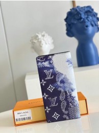 Replica Top Louis Vuitton BRAZZA WALLET M81405 blue HY12017Cq58