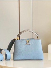 Replica Top Louis Vuitton CAPUCINES PM M97980 light blue HY11885ll80