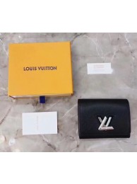 Replica Top Louis Vuitton Epi Leather TWIST COMPACT WALLET M64414 Black HY7974Vx24