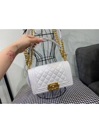 Small boy chanel handbag AS67085 white HY1185Kd37