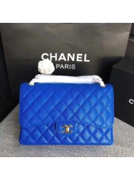 Top Chanel Flap Shoulder Bags Blue Original Calfskin Leather CF1113 Gold HY14626yq38