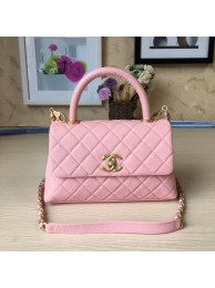 Top Chanel Tote Bag Light Pink Original Calfskin Leather 92990 Glod HY5956eo14